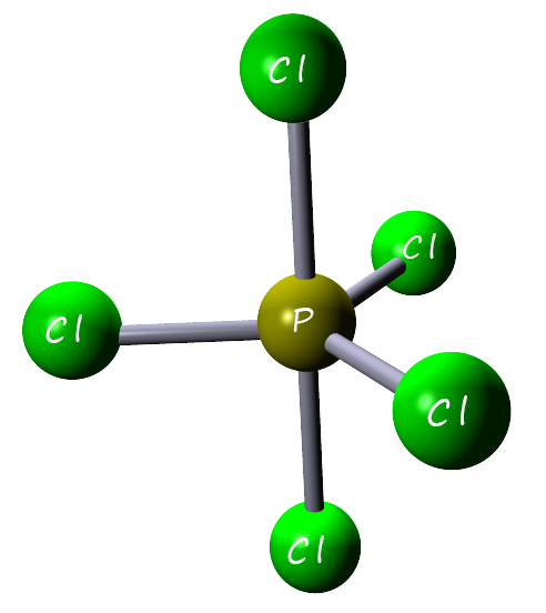 phosphorus pentachloride is a trigonal byramidal molecule